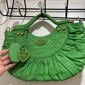 Vintage Bebe Vibrant Green Shoulder Bag